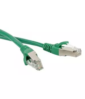 Патч-корд FTP кат.6 1м, RJ45-RJ45, зеленый, LSZH, Hyperline (PC-LPM-STP-RJ45-RJ45-C6-1M-LSZH-GN)