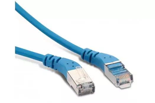 Патч-корд FTP кат.6, 5м, RJ45-RJ45, синий, LSZH, Hyperline (PC-APM-STP-RJ45/L45-RJ45/R45-C6-5M-LSZH-BL)
