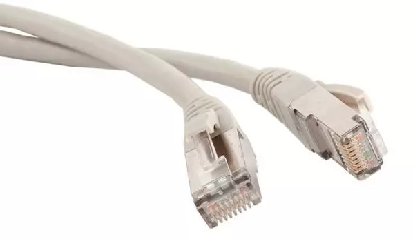 Патч-корд FTP кат.6a 0.5м, RJ45-RJ45, серый, Lanmaster (LAN6A-S45-45-0.5-GY)