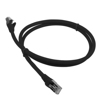 Патч-корд FTP кат.6a, 10м, RJ45-RJ45, черный, LSZH, Lanmaster (LAN-PC45/S6A-10-BK)