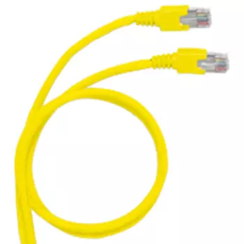 Патч-корд FTP кат.6a 1м, RJ45-RJ45, желтый, Legrand (051780)