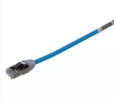 Патч-корд FTP кат.6a, 25м, RJ45-RJ45, синий, LSZH, экранированный, PANDUIT (STP28X25MBU)