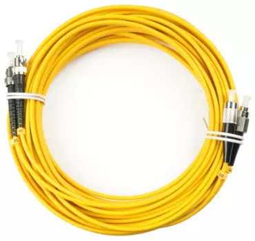 Патч-корд оптический Cabeus FOP(d)-9-FC-ST-10m, FC/UPC-ST/UPC, одномодовый, 9/125, OS2, двойной, 10 м, LSZH, желтый (FOP(d)-9-FC-ST-10m)