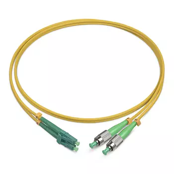 Патч-корд оптический Cabeus FOP(d)-9-FC/APC-LC/APC-3m, FC/APC-LC/APC, одномодовый, 9/125, OS2, двойной, 3 м, LSZH, желтый (FOP(d)-9-FC/APC-LC/APC-3m)