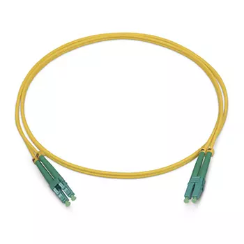 Патч-корд оптический Cabeus FOP(d)-9-LC/APC-LC/APC-10m, LC/APC-LC/APC, одномодовый, 9/125, OS2, двойной, 10 м, LSZH, желтый (FOP(d)-9-LC/APC-LC/APC-10m)