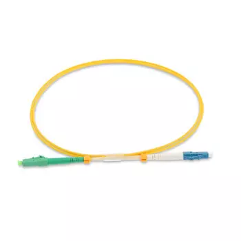 Патч-корд оптический Cabeus FOP(s)-9-LC/APC-LC/UPC-1m, LC/APC-LC/UPC, одномодовый, 9/125, OS2, одинарный, 1 м, LSZH, желтый (FOP(s)-9-LC/APC-LC/UPC-1m)