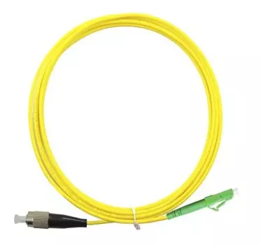 Патч-корд оптический Cabeus FOP(s)-9-LC/APC-FC/UPC-3m, LC/APC-FC/UPC, одномодовый, 9/125, OS2, одинарный, 3 м, LSZH, желтый (FOP(s)-9-LC/APC-FC/UPC-3m)