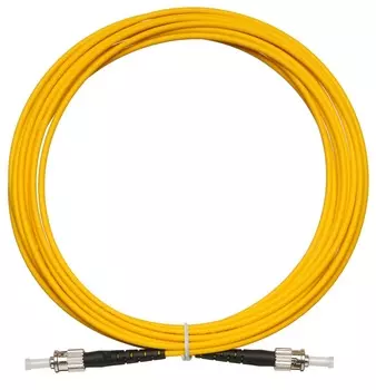 Патч-корд оптический Cabeus FOP(s)-9-ST-ST-3m, ST/UPC-ST/UPC, одномодовый, 9/125, OS2, одинарный, 3 м, LSZH, желтый (FOP(s)-9-ST-ST-3m)