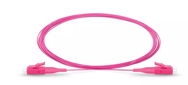 Патч-корд оптический Eurolan, LC, многомодовый, 50/125, OM4, одинарный, 3м, пурпурный ( 42B-40-LC-03)