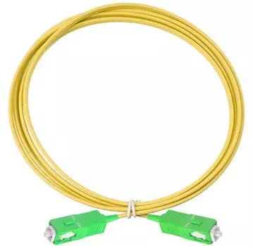 Патч-корд оптический Eurolan, SC/APC-SC/APC, одномодовый, 9/125, OS2, одинарный, 3 м, LSZH, желтый (41E-S2-SC-SC-03-AA)