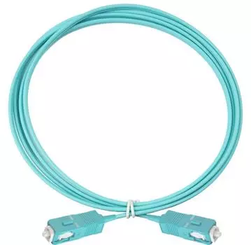 Патч-корд оптический Eurolan , SC/PC-SC/PC, многомодовый, 50/125, OM3, одинарный, 2м, голубой ( 41E-30-SC-SC-02)