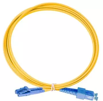 Патч-корд оптический Eurolan, SC/UPC-LC/UPC, одномодовый, 9/125, OS2, двойной, 1 м, LSZH, желтый (41F-S2-SC-LC-01)