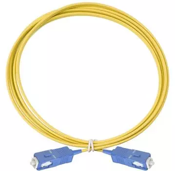 Патч-корд оптический Eurolan, SC/UPC-SC/UPC, одномодовый, 9/125, OS2, одинарный, 1м, желтый (41E-S2-SC-SC-01)