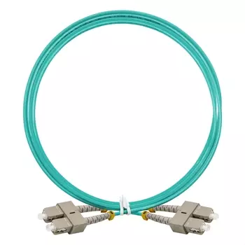Патч-корд оптический ExeGate FC-D-503-SC-SC-2M-LSZH, SC/UPC-SC/UPC, многомодовый, 50/125, OM3, двойной, 2 м, LSZH, зеленый (EX297953RUS)