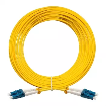 Патч-корд оптический ExeGate FC-D-9-LC-LC-15M-LSZH, LC/UPC-LC/UPC, одномодовый, 9/125, OS2, двойной, 15 м, LSZH, желтый (EX297890RUS)