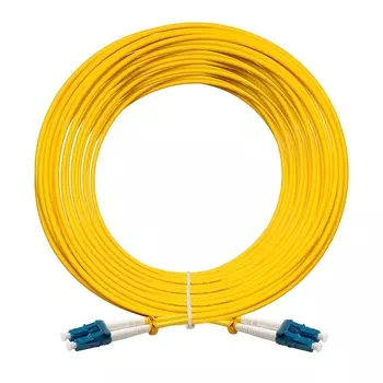 Патч-корд оптический ExeGate FC-D-9-LC-LC-20M-LSZH, LC/UPC-LC/UPC, одномодовый, 9/125, OS2, двойной, 20 м, LSZH, желтый (EX297891RUS)