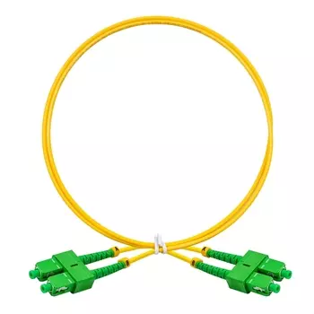 Патч-корд оптический ExeGate FC-D-9-SC/APC-SC/APC-1M-LSZH, SC/APC-SC/APC, одномодовый, 9/125, OS2, двойной, 1 м, LSZH, желтый (EX297908RUS)