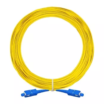 Патч-корд оптический ExeGate FC-S-9-SC-SC-20M-LSZH, SC/UPC-SC/UPC, одномодовый, 9/125, OS2, одинарный, 20 м, LSZH, желтый (EX297928RUS)