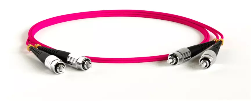 Патч-корд оптический Hyperline, FC/PC-FC/PC, многомодовый, 50/125, OM4, двойной, 2м, пурпурный (FC-D2-504-FC/PR-FC/PR-H-2M-LSZH-MG)