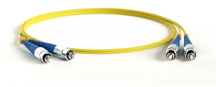 Патч-корд оптический Hyperline, FC/UPC-FC/UPC, одномодовый, 9/125, OS2, двойной, 1м, желтый (FC-D2-9-FC/UR-FC/UR-H-1M-LSZH-YL)
