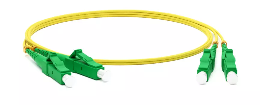 Патч-корд оптический Hyperline, LC/APC-LC/APC, одномодовый, 9/125, OS2, двойной, 2м, желтый (FC-D2-9-LC/AR-LC/AR-H-2M-LSZH-YL)