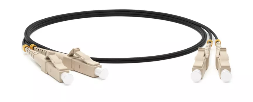 Патч-корд оптический Hyperline, LC/PC-LC/PC, многомодовый, 50/125, OM2, двойной, 3м, черный (FC-D2-50-LC/PR-LC/PR-H-3M-LSZH-BK)