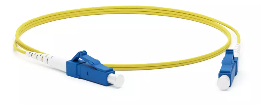 Патч-корд оптический Hyperline, LC/UPC-LC/UPC, одномодовый, 9/125, OS2, одинарный, 1м, желтый (FC-S2-9-LC/UR-LC/UR-H-1M-LSZH-YL)
