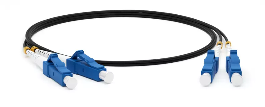 Патч-корд оптический Hyperline, LC/UPC-LC/UPC, одномодовый, 9/125, OS2, двойной, 10м, черный (FC-D2-9-LC/UR-LC/UR-H-10M-LSZH-BK)