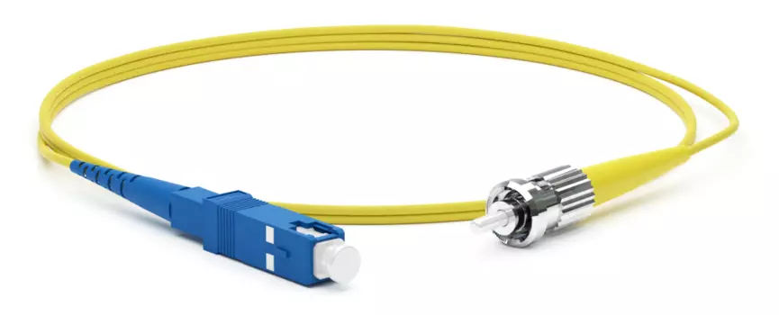 Патч-корд оптический Hyperline, SC/UPC-ST/UPC, одномодовый, 9/125, OS2, одинарный, 30м, желтый (FC-S2-9-SC/UR-ST/UR-H-30M-LSZH-YL)