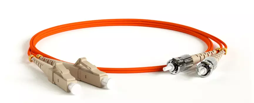 Патч-корд оптический Hyperline, ST/PC-LC/PC, многомодовый, 62.5/125, OM1, двойной, 1м, оранжевый (FC-D2-62-LC/PR-ST/PR-H-1M-LSZH-OR)