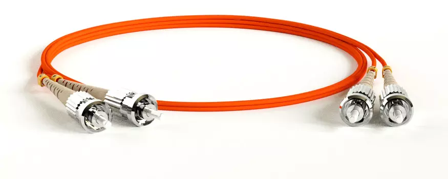 Патч-корд оптический Hyperline, ST/PC-ST/PC, многомодовый, 50/125, OM2, двойной, 2м, оранжевый (FC-D2-50-ST/PR-ST/PR-H-2M-LSZH-OR)