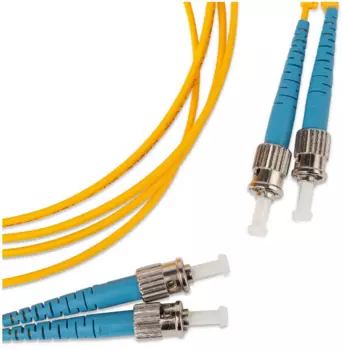 Патч-корд оптический Hyperline, ST/UPC-ST/UPC, одномодовый, 9/125, OS2, двойной, 5м, желтый (FC-D2-9-ST/UR-ST/UR-H-5M-LSZH-YL)