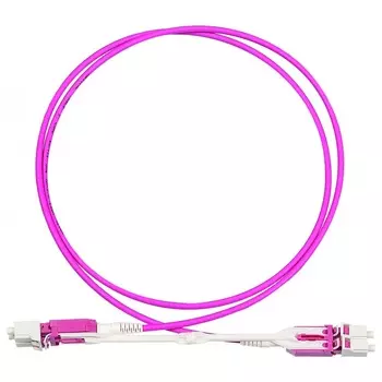Патч-корд оптический LANMASTER LAN-2LU-2LU/OM4/SL-7.0, LC/PC-LC/PC, многомодовый, 50/125, OM4, двойной, 7 м, LSZH, розовый (LAN-2LU-2LU/OM4/SL-7.0)