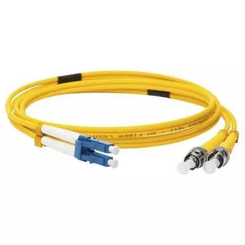 Патч-корд оптический LANMASTER LAN-2ST-2LC/SU-3.0, ST/UPC-LC/UPC, одномодовый, 9/125, OS2, двойной, 3 м, LSZH, желтый (LAN-2ST-2LC/SU-3.0)