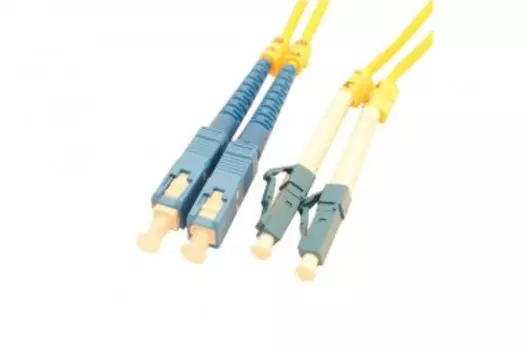 Патч-корд оптический LANMASTER LAN-2ST-2LC/SU-2.0, ST/UPC-LC/UPC, одномодовый, 9/125, OS2, двойной, 2 м, LSZH, желтый (LAN-2ST-2LC/SU-2.0)