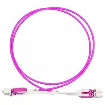 Патч-корд оптический LANMASTER, LC, многомодовый, 50/125, OM4, двойной, 3м, пурпурный (LAN-2LC-2LC/OM4H-3.0)