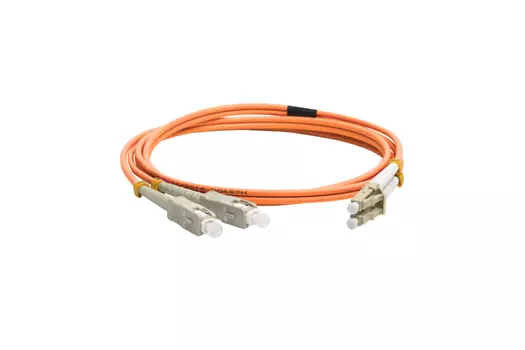 Патч-корд оптический LANMASTER, LC/PC-SC/PC, многомодовый, 50/125, OM2, двойной, 2м, оранжевый (LAN-2LC-2SC/OM2-2.0)