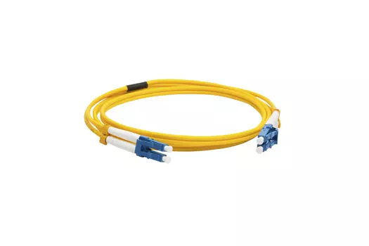 Патч-корд оптический LANMASTER, LC/UPC-LC/UPC, одномодовый, 9/125, OS2, двойной, 15м, желтый (LAN-2LC-2LC/SU-15)
