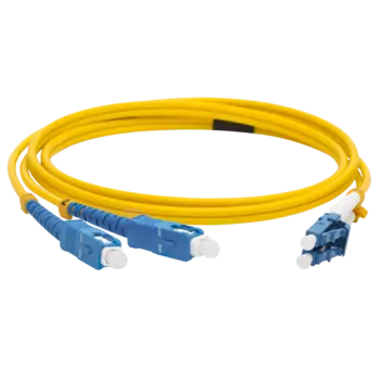 Патч-корд оптический LANMASTER, LC/UPC-SC/UPC, одномодовый, 9/125, OS2, двойной, 5м, желтый (LAN-2LC-2SC/SU-5.0)