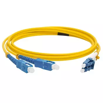 Патч-корд оптический LANMASTER NM-2SC-2SC/SU-3.0, SC/UPC-SC/UPC, одномодовый, 9/125, G.652.D, двойной, 3 м, PVC, желтый (NM-2SC-2SC/SU-3.0)