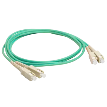 Патч-корд оптический LANMASTER, SC/PC-SC/PC, многомодовый, 50/125, OM3, двойной, 2м, голубой (LAN-2SC-2SC OM3-2.0)