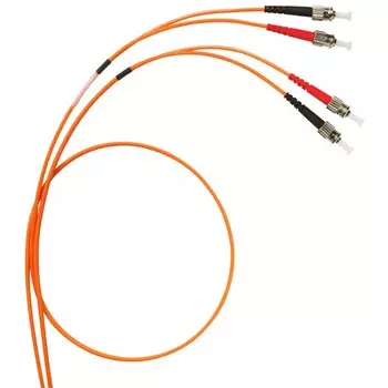 Патч-корд оптический Legrand , ST, многомодовый, 50/125, OM2, двойной, 1м, оранжевый ( 033080)