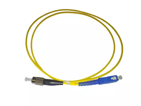 Патч-корд оптический Netko, SC/UPC-FC/UPC, одномодовый, 9/125, одинарный, 1м, желтый (N-S-1-A-SC-FC-1M-lszh)