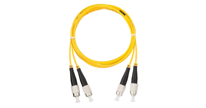 Патч-корд оптический NIKOMAX, FC/UPC-FC/UPC, одномодовый, 9/125, OS2, двойной, 3м, желтый (NMF-PC2S2C2-FCU-FCU-003)