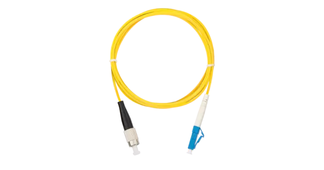 Патч-корд оптический NIKOMAX, FC/UPC-LC/UPC, одномодовый, 9/125, OS2, одинарный, 2м, желтый (NMF-PC1S2C2-FCU-LCU-002)