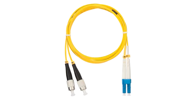 Патч-корд оптический NIKOMAX, FC/UPC-LC/UPC, одномодовый, 9/125, OS2, двойной, 2м, желтый (NMF-PC2S2C2-FCU-LCU-002)
