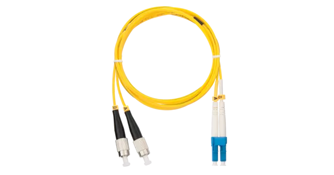 Патч-корд оптический NIKOMAX, FC/UPC-LC/UPC, одномодовый, 9/125, OS2, двойной, 10м, желтый (NMF-PC2S2C2-FCU-LCU-010)