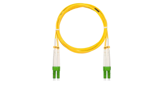 Патч-корд оптический NIKOMAX, LC/APC-LC/APC, одномодовый, 9/125, OS2, двойной, 5м, желтый (NMF-PC2S2C2-LCA-LCA-005)