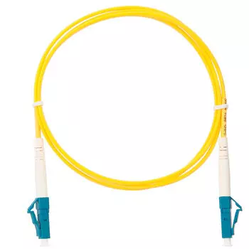 Патч-корд оптический NIKOMAX, LC/UPC-LC/UPC, одномодовый, 9/125, OS2, одинарный, 2м, желтый (NMF-PC1S2C2-LCU-LCU-002)