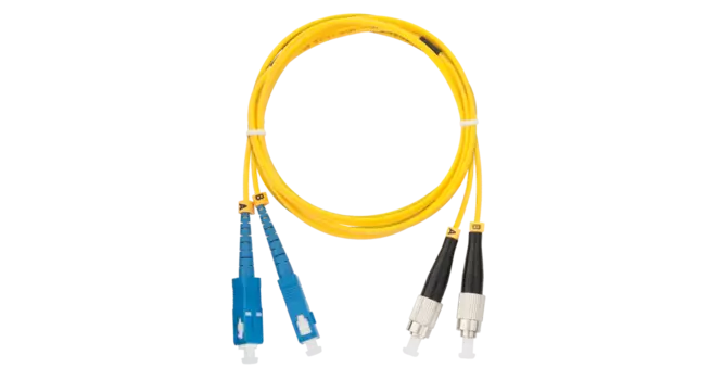 Патч-корд оптический NIKOMAX, SC/UPC-FC/UPC, одномодовый, 9/125, OS2, двойной, 3м, желтый (NMF-PC2S2C2-SCU-FCU-003)